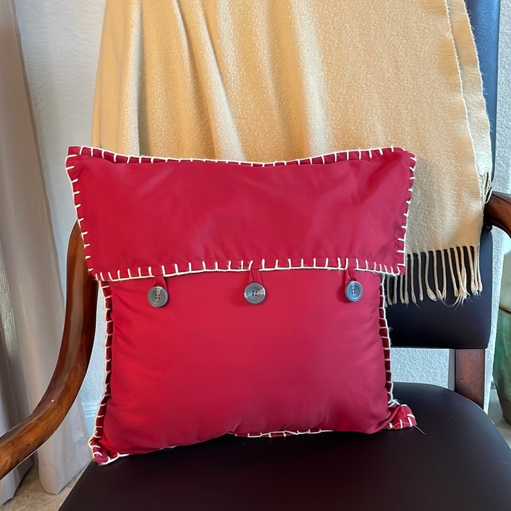 Red Decorative Bed Pillow